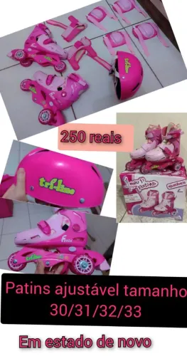 Patins tamanho 30/31/32/33 - lindo 200 reais no dinheiro
