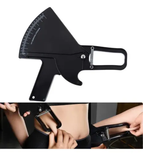 Plicômetro Adipômetro Medidor De Gordura Corporal Preto