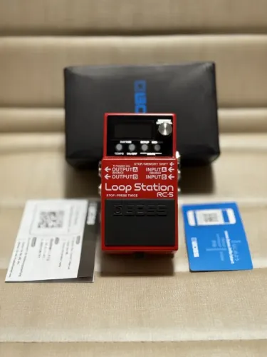  Pedal de efeito Boss Loop Station RC-5 vermelho - Praticamente sem uso!! Na caixa!! Topp!
