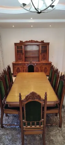 Móveis rústicos maciços - Conjunto mesa e estante