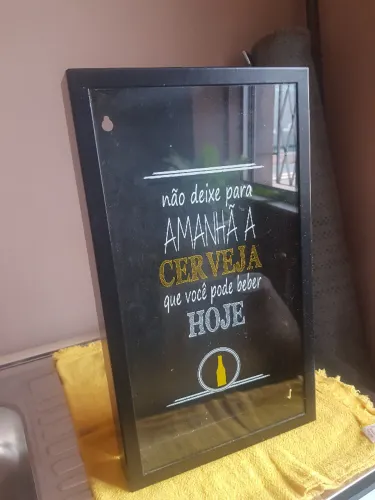 Quadro decorativo porta tampinhas