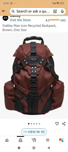 Mochila Oakley icon marrom original impecável pouquíssimo uso 