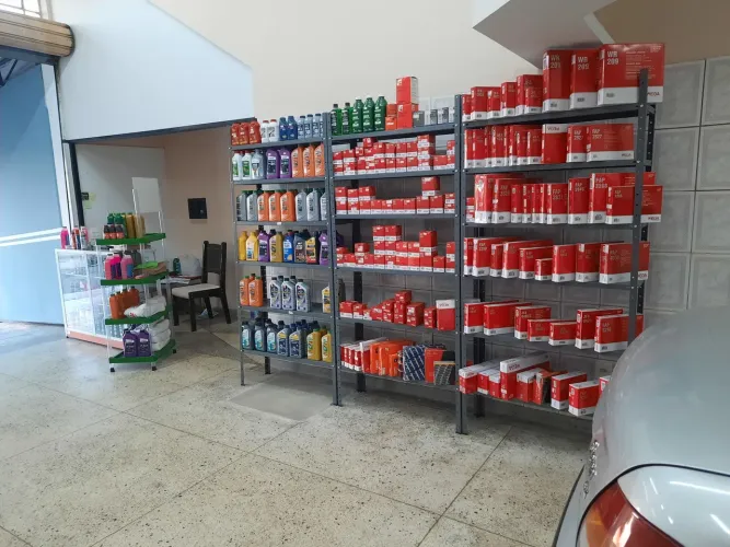 equipamentos e estoque completo para troca de oleo