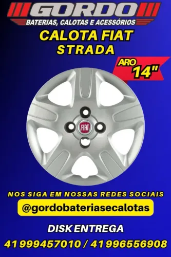 calota strada aro 14 . jogo de calota modelo original strada e fiorino nova 