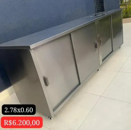 Armário em aço inox 2.78x0.60 .