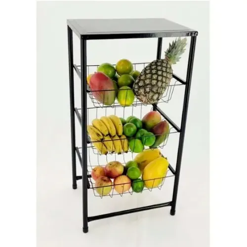 Fruteira Prática Três Prateleiras Aço Carbono Novov fazemos entrega