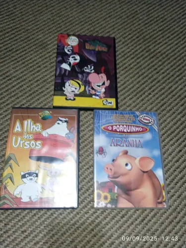 DVD O porquinho e a aranha + A ilha dos ursos + Billy e Mandy
