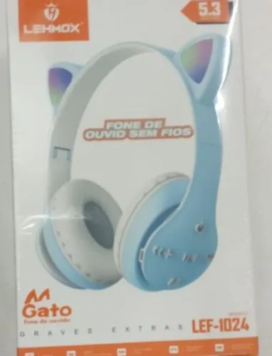 Fone de ouvido Lehmox Gato Sem Fio Bluetooth 5.3