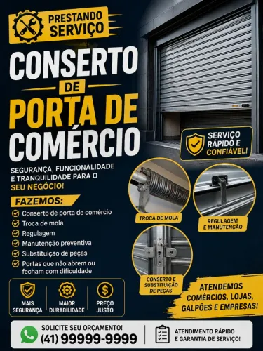 Conserto de porta de aço de comércio