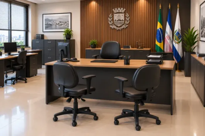 Cadeira para escritório estilo prefeitura