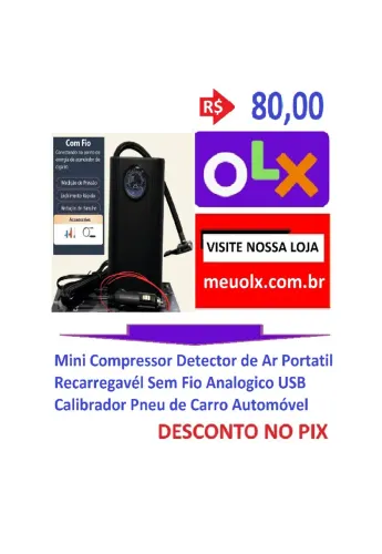 Mini Compressor Detector de Ar Portatil Sem Fio Analogico USB Calibrador Pneu de Carro Etc
