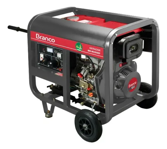 Gerador A Diesel 6500w 110/220v Mono 8000 Branco - *