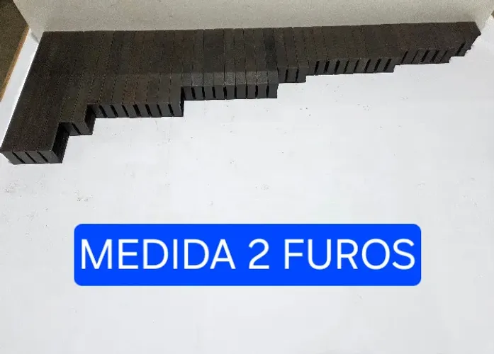 Guarnição de ferro 2 FUROS para rama de Corte Vinco e Tipografia