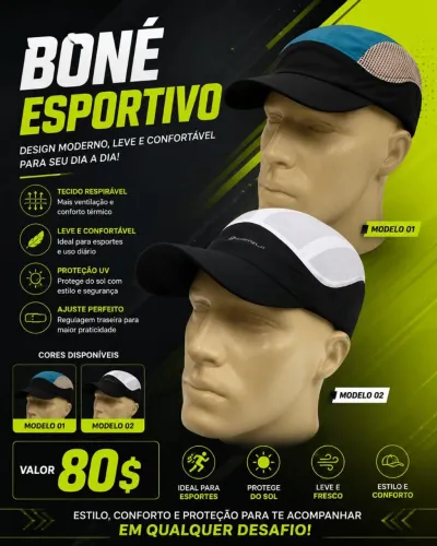 Boné esportivo