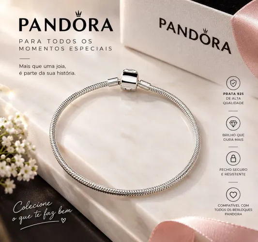 Pulseira Pandora Prata 925 Legítima