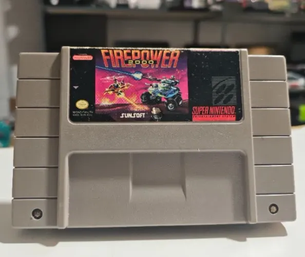 Jogo FirePower 2000 Snes americano original em ótimo estado, aceito cartão
