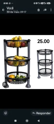 Fruteira de plastico