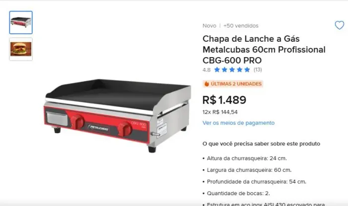 chapa bifeira