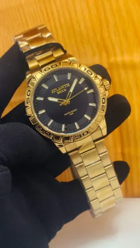 Relógio masculino Atlantis original prova d'água luxo