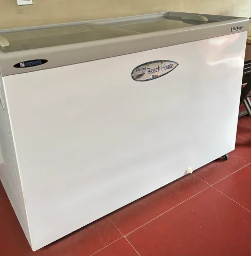 Freezer GeloOar 410 lts horizontal com porta de vidro