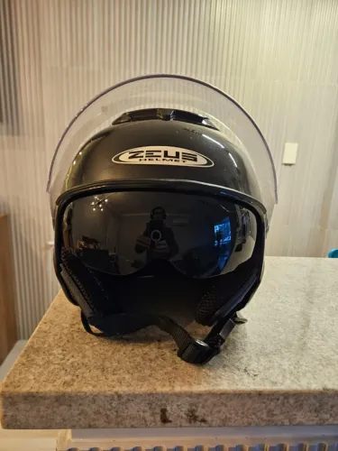 Capacete Zeus Aberto Preto (Usado) - Tamanho M (57 cm)