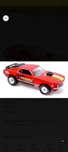 Hot Wheels 70 Mustang Mach 1 Penske Liberty Promo 1999 1/64