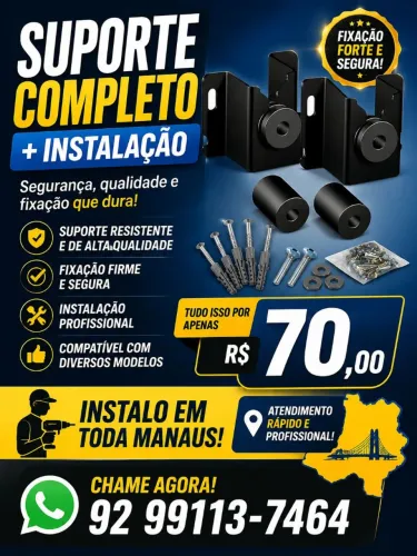 Suporte de TV,completo já acompanha parafuso entrega grátis, fazemos instalação tambem