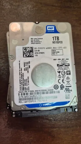 Lote 8 HDS 1TB 2.5" Western Digital (valor unitário)