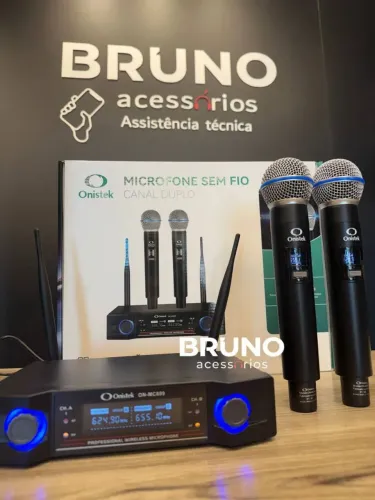 Microfone sem fio Duplo