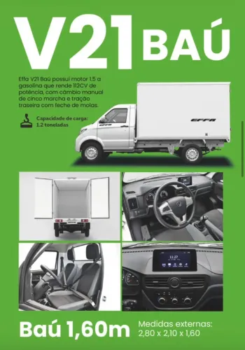 Caminhão EFFA V21 Baú - Pronto para Trabalhar | IDROOVE Manaus