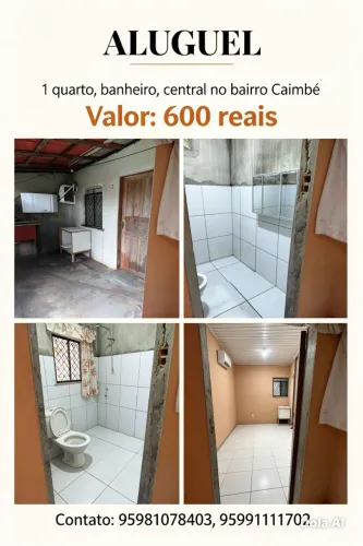 Alugo quarto com central, banheiro.