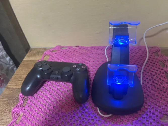CONTROLE PS4 + BASE DE CARREGAMENTO