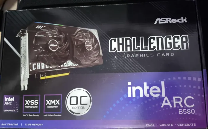 (GARANTIA ATÉ 2027) Placa de vídeo Intel Arc B580 12GB ASRock OC