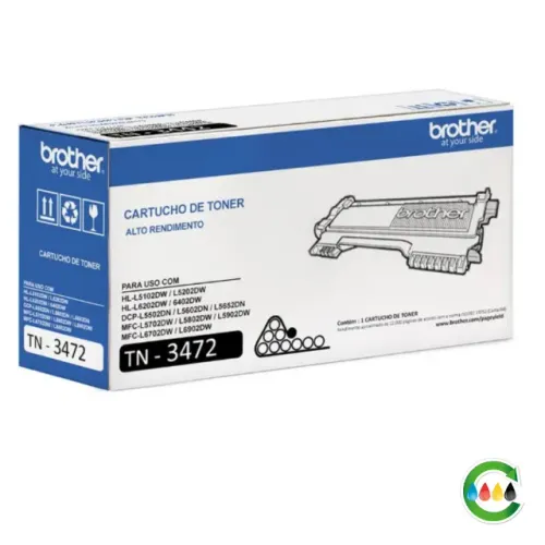 Cartucho de toner para impressora Brother, modelo TN-3472