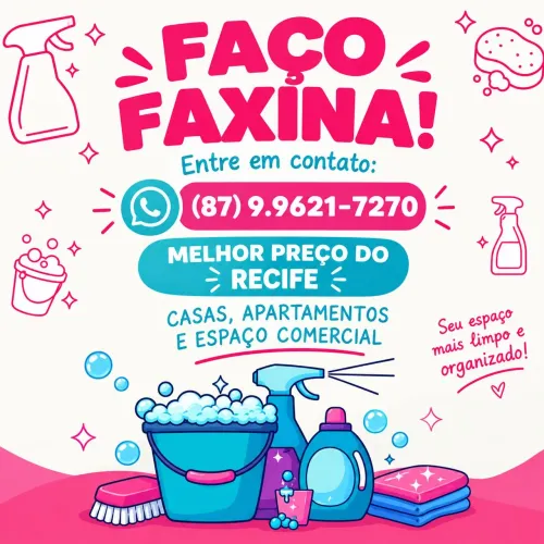 Limpeza domiciliar e salões RECIFE