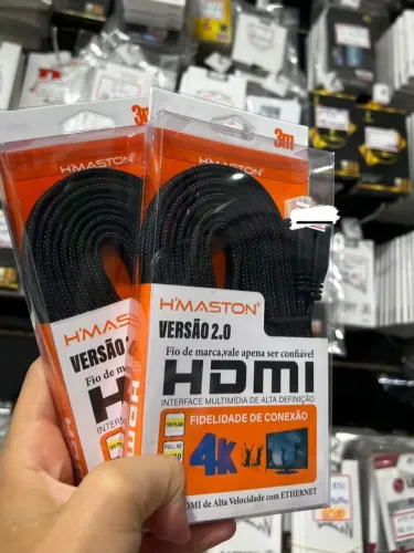 Cabo HDMI 2.0 H?Maston 3 Metros | 4K Ultra HD | Alta Velocidade 