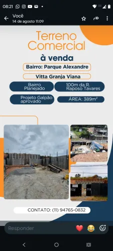 Terreno comercial Km 26 Raposo Tavares Cotia /SP.