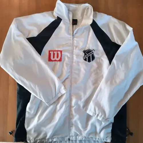 reliquia jaqueta original 2005 ceará sporting club branca wilson tamanho g blusa de frio