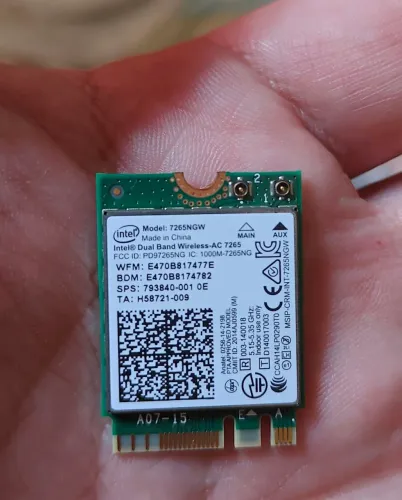 Placa wifi/bluetooth com antenas