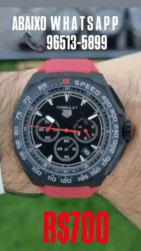 Relógio TAG HEUER F1 ORACLE MULTIFUNCIONAL PULSEIRA VERMELHA