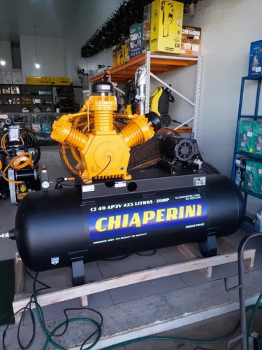 Compressor de Ar Chiaperini CJ 40AP3V - 425 Litros | 10CV Trifásico 220/380V