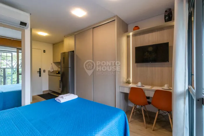 Flat para locação no Campo Belo de 24m², 1 dormitório e 1 banheiro