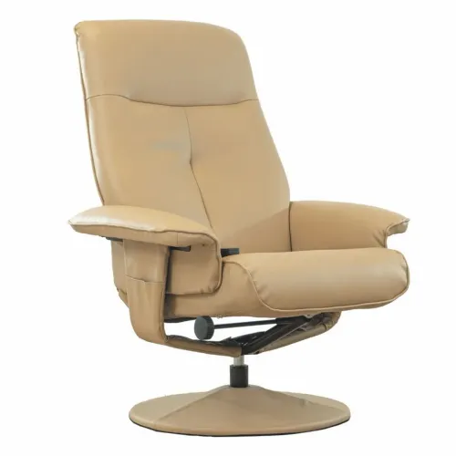 poltrona de massagem reclinável giratória marrom/caramelo Nebraska rivatti 