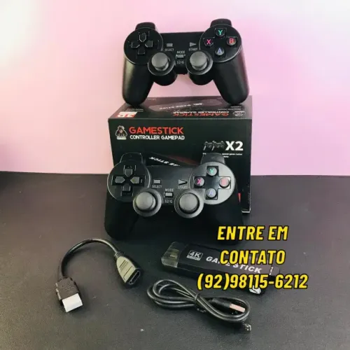 Video Game Stick X2 G10 Com 2 Contorles Sem Fio - Entrega das 9 até 22hrs