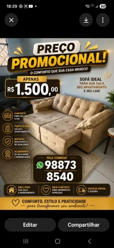 Sofá 2 lugares