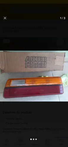 Lanterna traseira arteb ford del rey 1986 tricolor 