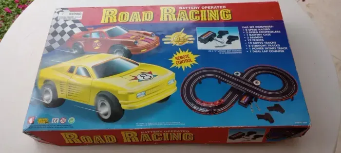 Autorama Antigo Road Racing Anos 90 Pista Pilha Coleção