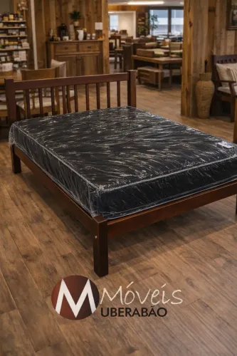CAMA CASAL MADEIRA MACIÇA