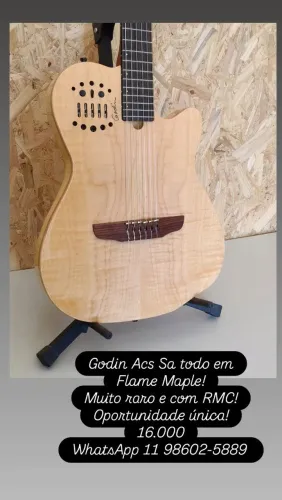 Violão Godin Acs Sa Série Limitada todo em Flame Maple RMC/Midi