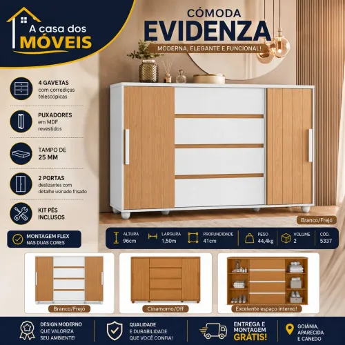 Cômoda Evidenza 1.50m